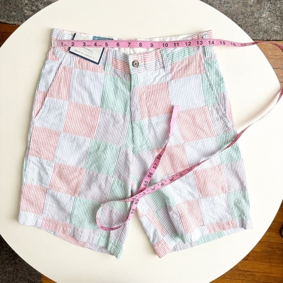Castaway Clothing Nantucket Mens 9” Seersucker Color Patchwork Short Size 28 New - Picture 3 of 8